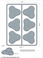 Victrix Plastic Skirmish Movement Trays II for 25mm round Ba