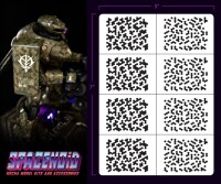 Mecha Hex Camo 1/144 Airbrush Stencil (S gallery