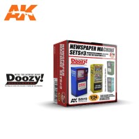 Doozy Modelworks Newspaper Machine Set 3 1/24 2
