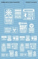 White Zombie Hazard Signs Decals gallery