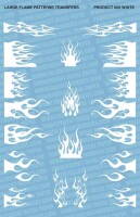 White Large Flame Patterns Decals gallery