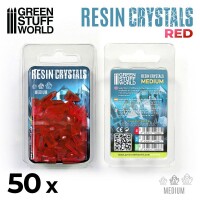 Harzkristalle Rot mittel 2