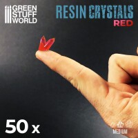 Harzkristalle Rot mittel 3