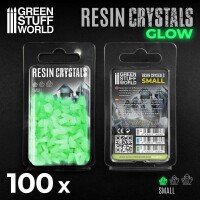 Harzkristalle Grün klein Glow 2