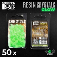 Harzkristalle Grün mittel Glow 2