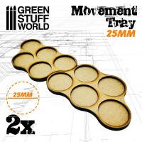MDF Movement Trays 25mm x5 Skirmish 3