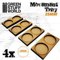 MDF Regimentsbases 25mm 2x1 Skirmish Lines 2