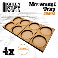 MDF Regimentsbases 25mm 2x1 Skirmish Lines 3
