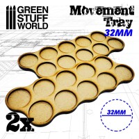 MDF Movement Trays 32mm x10 Skirmish 3
