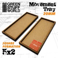 MDF Regimentsbases 20mm 5x2 Square Formation 2