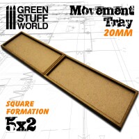 MDF Regimentsbases 20mm 5x2 Square Formation 4