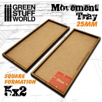 MDF Regimentsbases 25mm 5x2 Square Formation 2