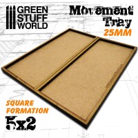 MDF Regimentsbases 25mm 5x2 Square Formation 3