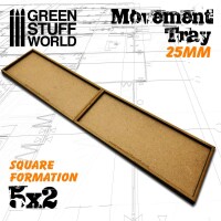 MDF Regimentsbases 25mm 5x2 Square Formation 4