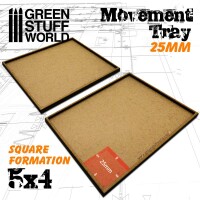 MDF Regimentsbases 25mm 5x4 Square Formation 2