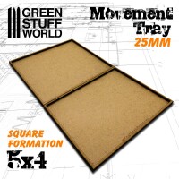 MDF Regimentsbases 25mm 5x4 Square Formation 3