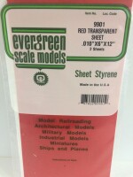 Evergreen 9901 Plasticcart Sheet Red Tra gallery