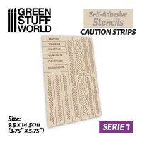 Caution Strips Airbrush Stencil Selbstkl gallery