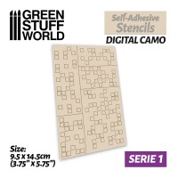 Digital Camo Airbrush Stencil Selbstklebend