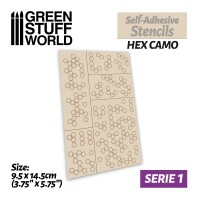 Hex Camo Airbrush Stencil Selbstklebend gallery
