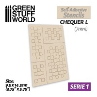 Chequer L 7mm Airbrush Stencil Selbstkle gallery
