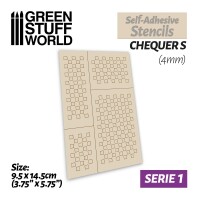 Chequer S 4mm Airbrush Stencil Selbstkle gallery