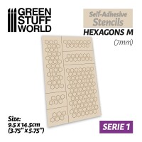 Hexagons M 7mm Airbrush Stencil Selbstkl gallery