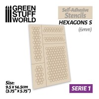 Hexagons S 6mm Airbrush Stencil Selbstkl gallery