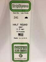 Evergreen 241 Plasticcart Half Round &em gallery
