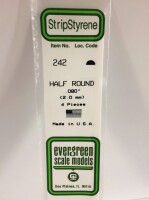 Evergreen 242 Plasticcart Half Round &em gallery