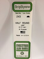 Evergreen 243 Plasticcart Half Round &em gallery