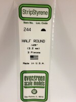 Evergreen 244 Plasticcart Half Round &em gallery