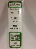 Evergreen 769 Plasticcart T Shape 8,1x8,1x350mm (2) 1