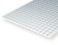 Evergreen 4505 Plasticcart Sheet Tile 6,3mm Squares 150x300x