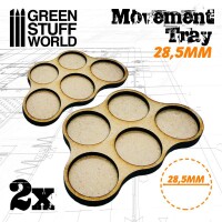 MDF Movement Trays 28,5mm x5 Skirmish gallery