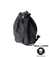 Würfelbeutel Grau mit Totenkopf / Schwarz wendbar 6