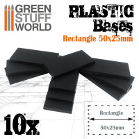 Plastik Bases Eckig 25x50mm (10)