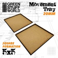 MDF Regimentsbases 20mm 5x5 Square Formation 3
