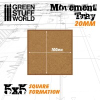 MDF Regimentsbases 20mm 5x5 Square Formation 4