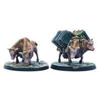 Fallout Wasteland Warfare Creatures Brahmin Herd Pack 2