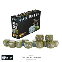 Bolt Action Orders Dice Pack - Olive Dra gallery