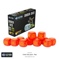 Bolt Action Orders Dice Pack - Red (12) slider