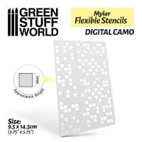 Digital Camo Mylar Flexible Stencil
