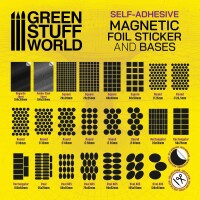 Magnetbases Rund 28,5mm 55x selbstklebend 3