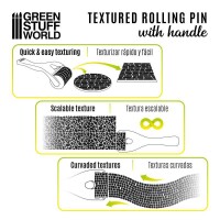 Strukturwalze mit Griff Cobblestone 15mm 2