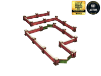 WW2 Normandy Wall w. Gate (low) 28mm