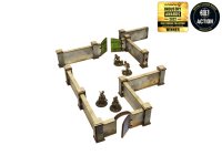 WW2 Normandy Wall w. Gate (high) 28mm