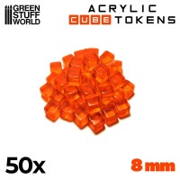 Orange Kubische Spielmarken 8mm (50) gallery