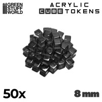 Schwarze Kubische Spielmarken 8mm (50) gallery