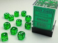 Translucent Green/White 36x W6 12mm Dice gallery
